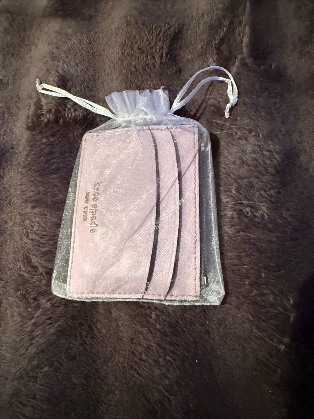 kate spade Lilac Card Holder with Gold Logo - Picture 6 of 6
